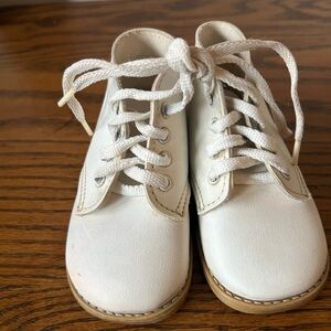 Vintage Baby Leather Lace Up Walking Shoes Boots